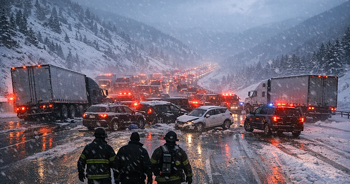 70-Vehicle Pileup on Colorado I-70 Injures Eight