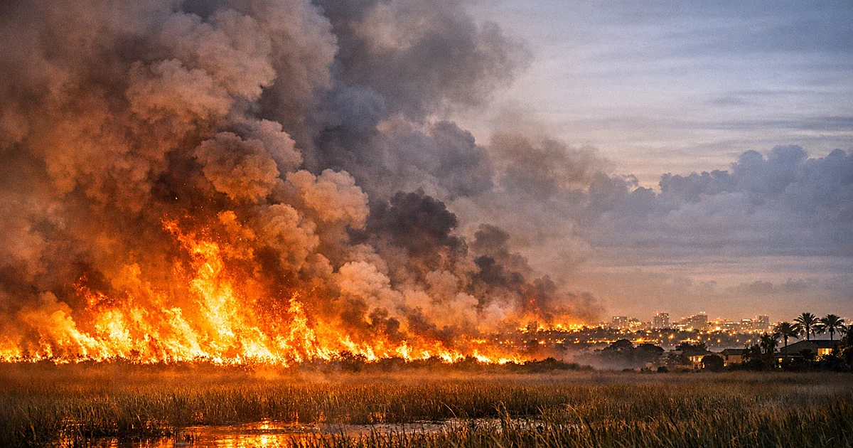 Everglades Wildfire Burns 11,000 Acres Near Miami