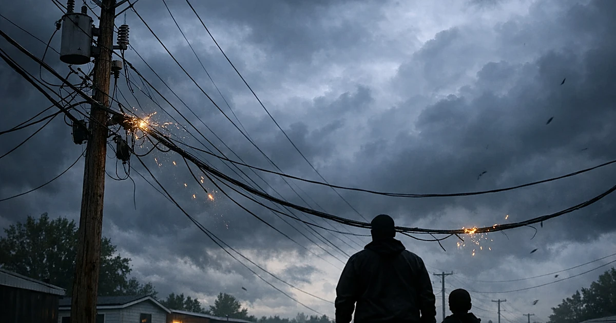 Maine Dad Catches Live Power Line to Save Son During Storm