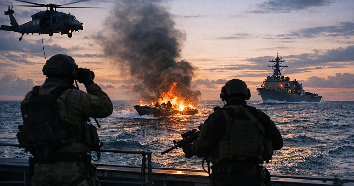 Featured image for: Four reported killed as U.S. forces hit suspected Caribbean drug boat