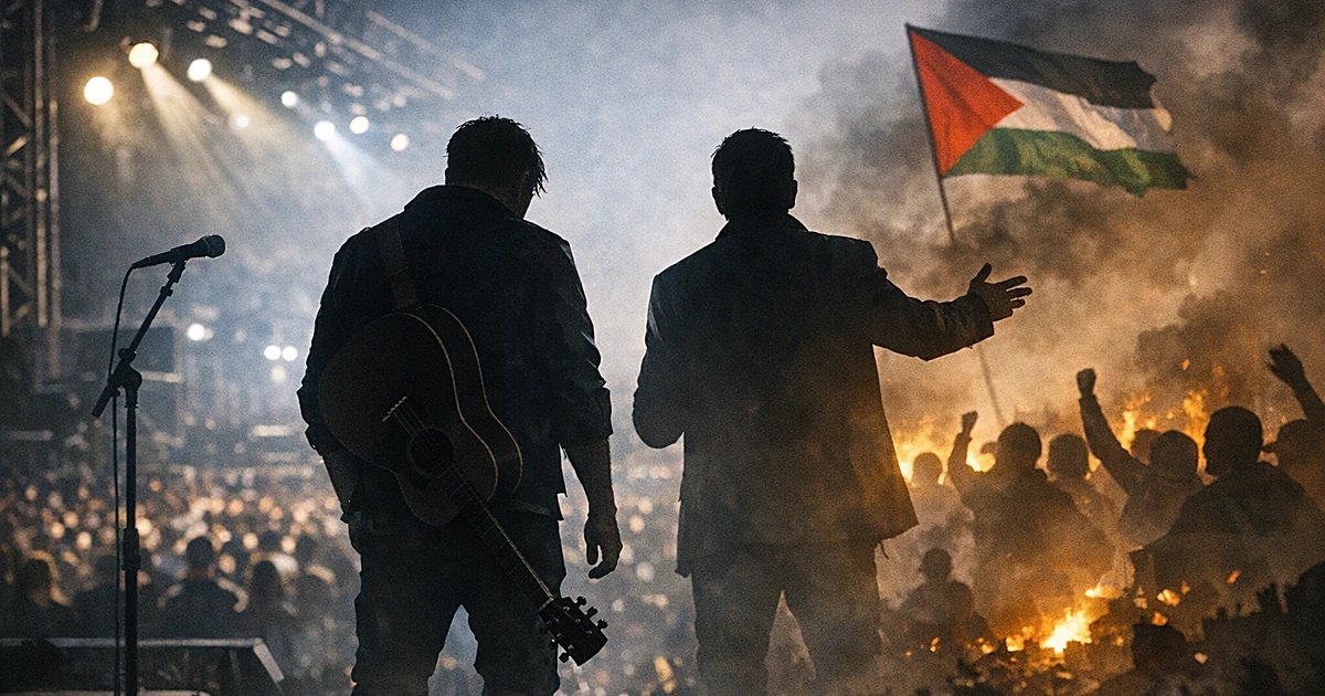 Featured image for: Macklemore tour dispute draws Ed Sheeran apology and Gaza condemnation