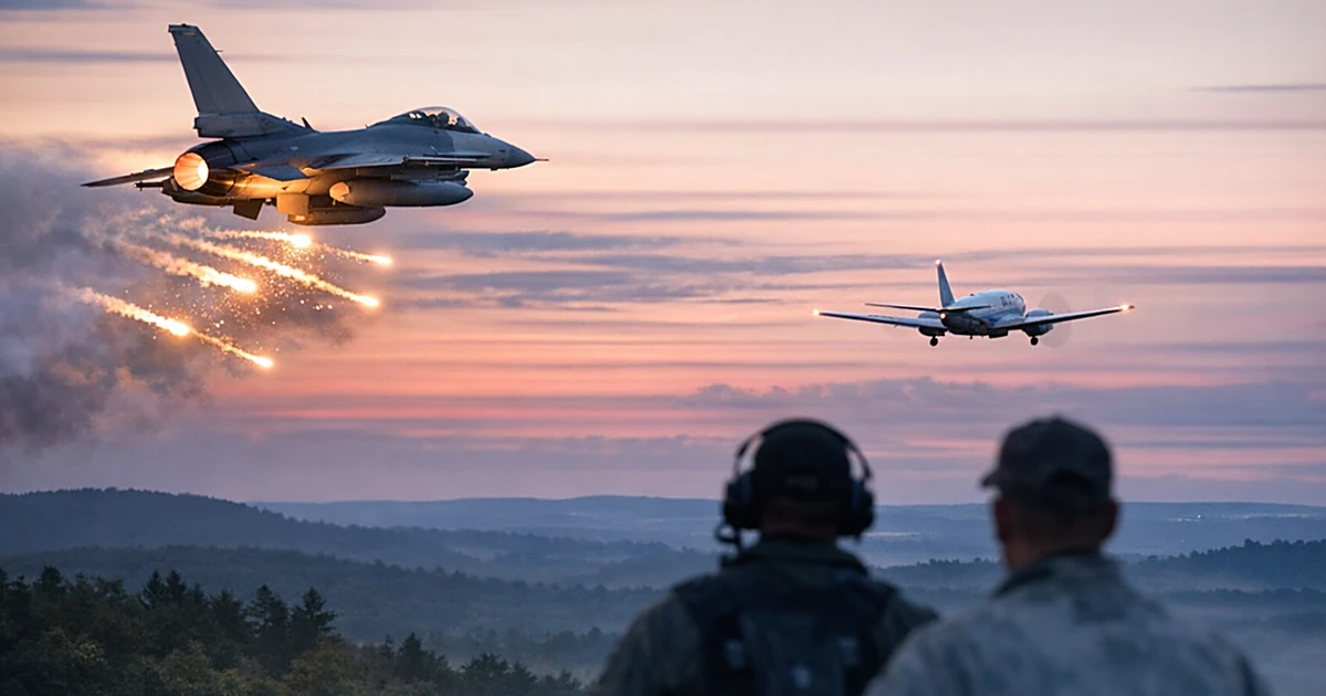 Featured image for: NORAD jet escorts aircraft from Camp David restricted zone during Trump visit