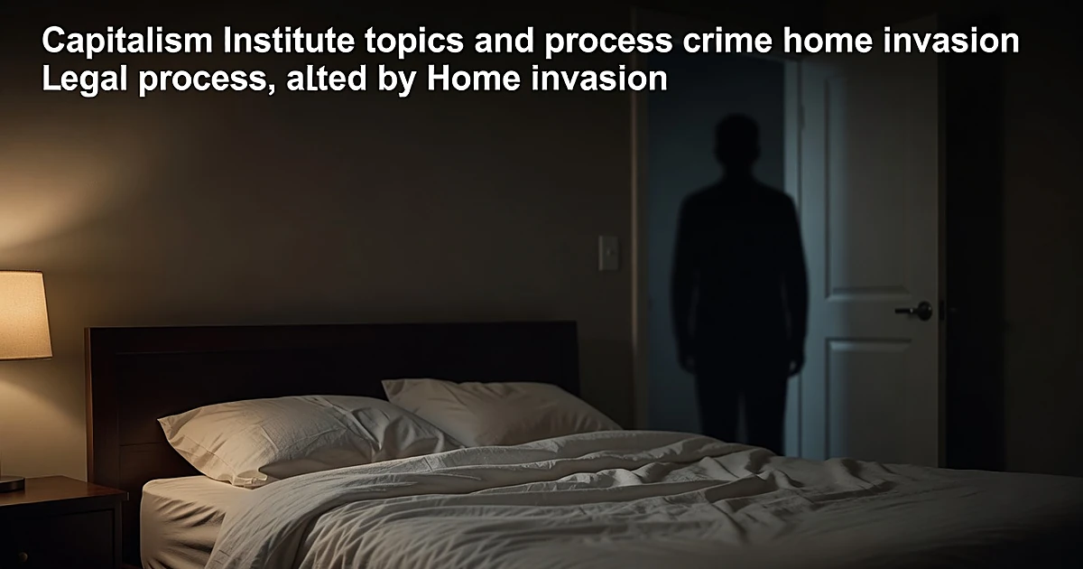Dimly lit bedroom with unmade bed and open door to darkened hallway, nightstand lamp glowing